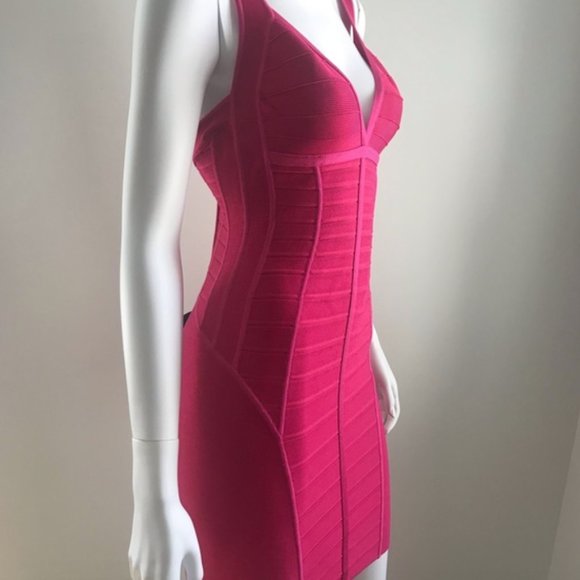 NWOT Hervé Léger Angelica Cocktail Dress Size M - Picture 3 of 9